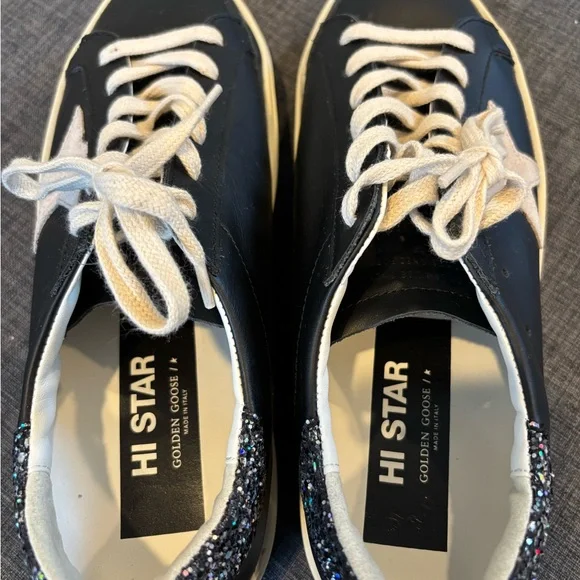 Golden Goose Black Sneakers with Glitter Heel - Picture 12 of 12